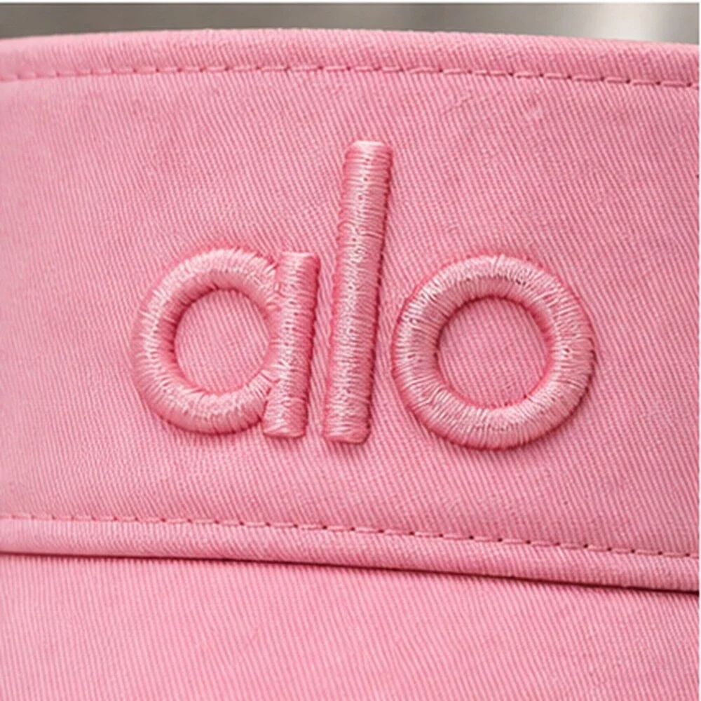 ALO Yoga Pink Running Open Top Visor Hat NWT